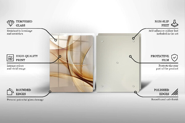 Glas Herdabdeckplatte Abstrakte Formen