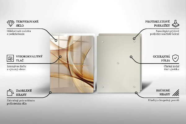 Glas Herdabdeckplatte Abstrakte Formen