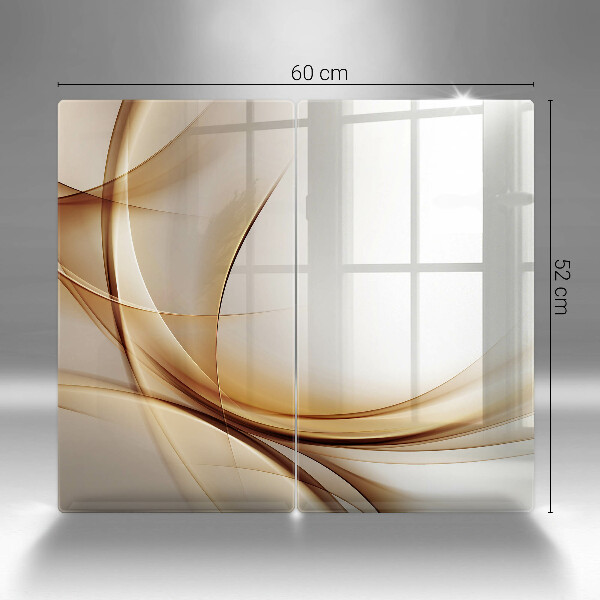 Glas Herdabdeckplatte Abstrakte Formen