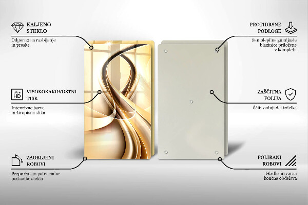 Glas Herdabdeckplatte Rauchabstraktion