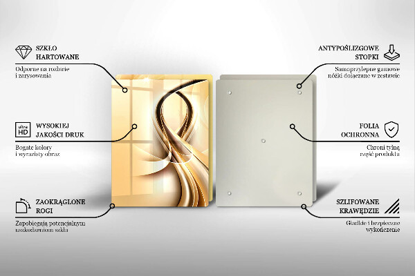 Glas Herdabdeckplatte Rauchabstraktion