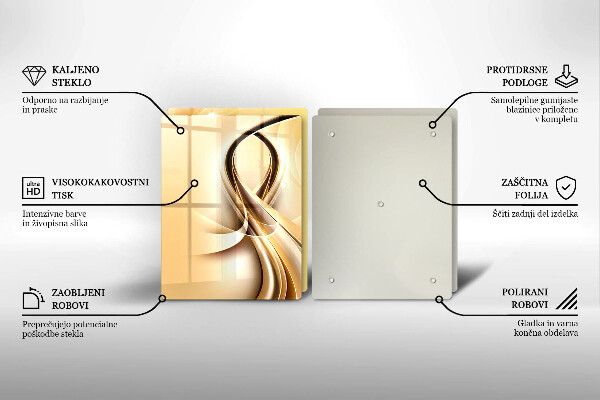 Glas Herdabdeckplatte Rauchabstraktion