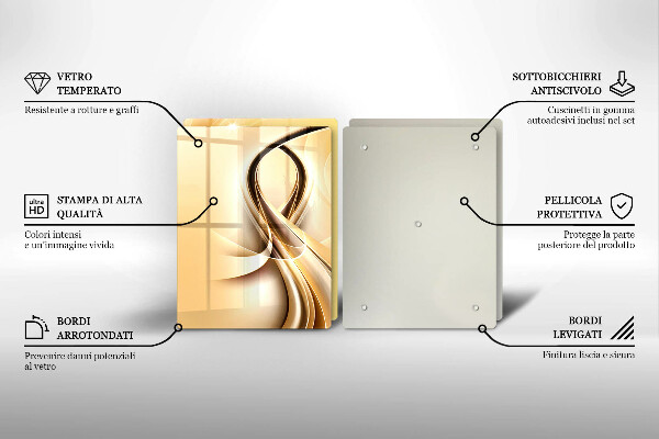 Glas Herdabdeckplatte Rauchabstraktion
