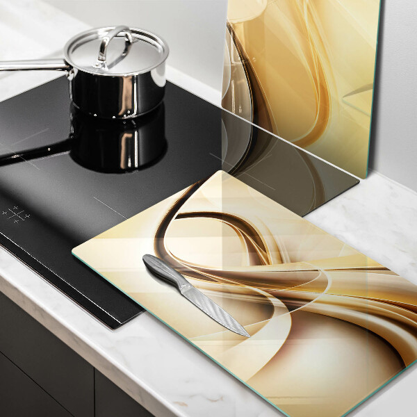 Glas Herdabdeckplatte Rauchabstraktion