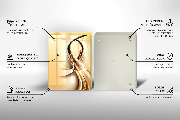 Glas Herdabdeckplatte Rauchabstraktion