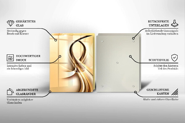 Glas Herdabdeckplatte Rauchabstraktion