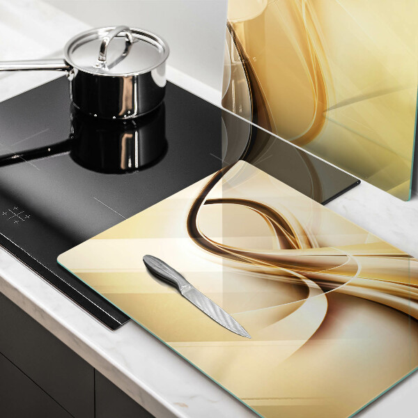 Glas Herdabdeckplatte Rauchabstraktion