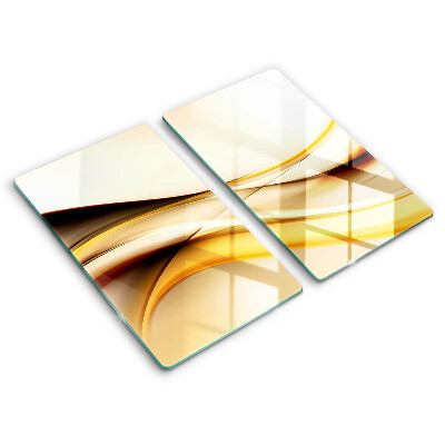 Glas Herdabdeckplatte Abstrakte Rauchlinien