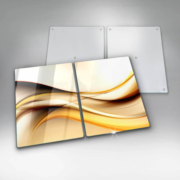 Glas Herdabdeckplatte Abstrakte Rauchlinien