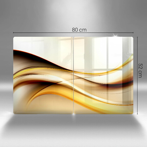 Glas Herdabdeckplatte Abstrakte Rauchlinien