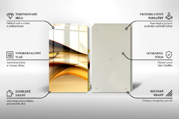 Glas Herdabdeckplatte Abstrakte Rauchlinien