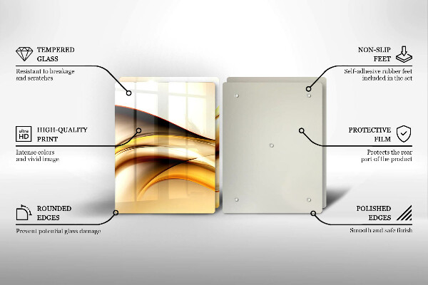 Glas Herdabdeckplatte Abstrakte Rauchlinien