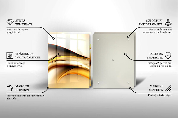 Glas Herdabdeckplatte Abstrakte Rauchlinien