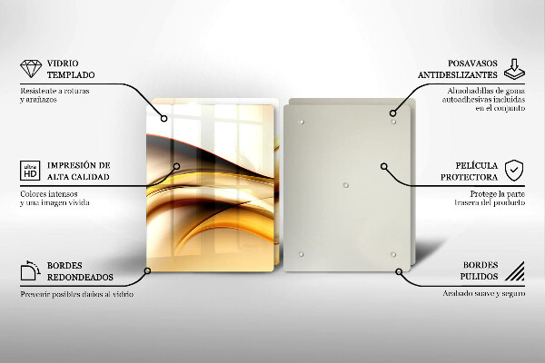 Glas Herdabdeckplatte Abstrakte Rauchlinien