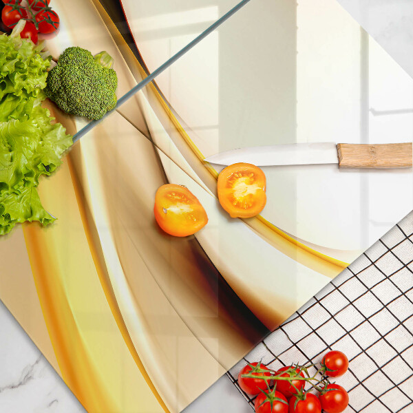 Glas Herdabdeckplatte Abstrakte Rauchlinien