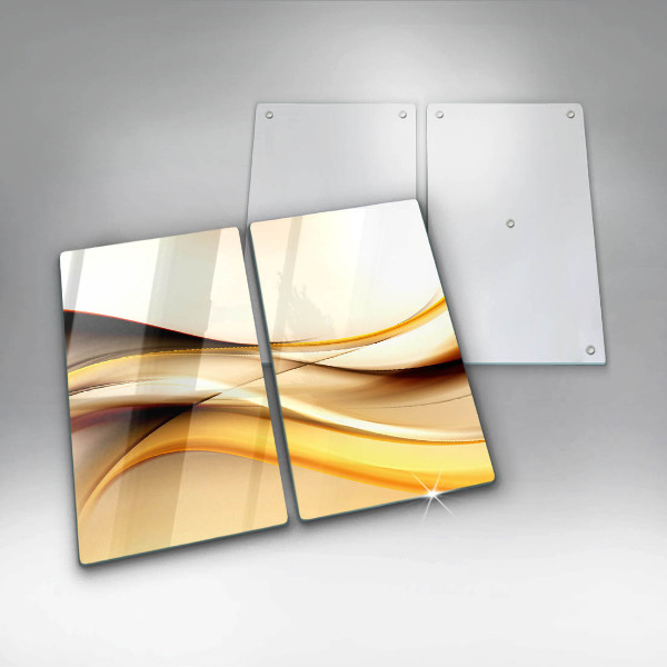 Glas Herdabdeckplatte Abstrakte Rauchlinien