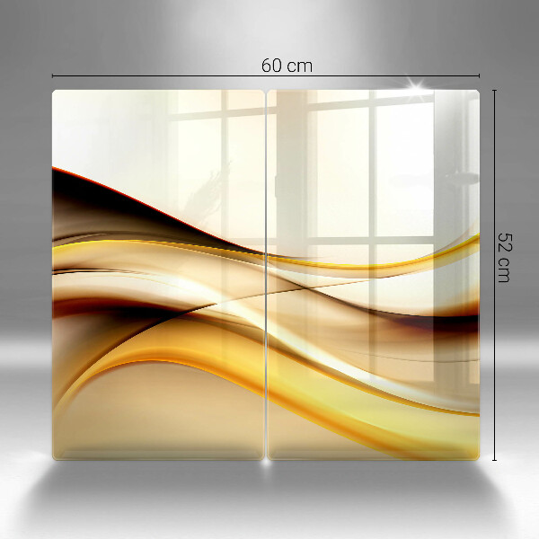 Glas Herdabdeckplatte Abstrakte Rauchlinien