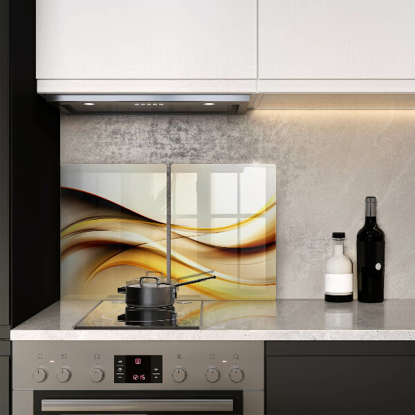 Glas Herdabdeckplatte Abstrakte Rauchlinien
