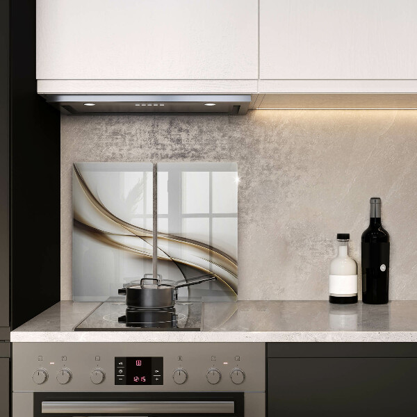 Glas Herdabdeckplatte Weiche Linien Abstraktion