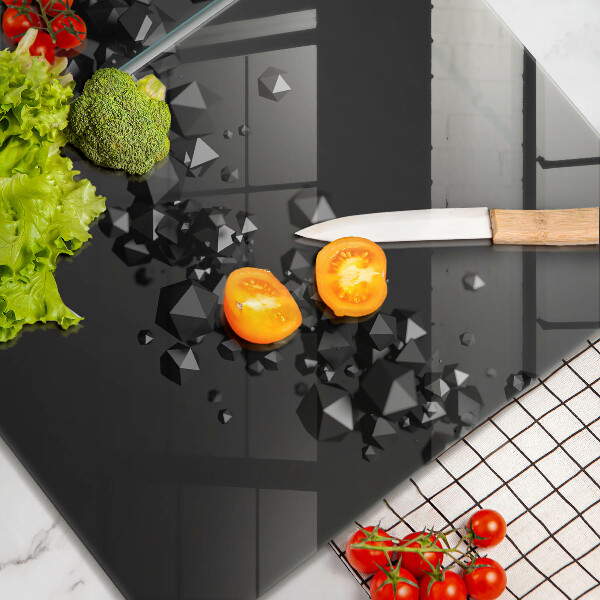 Glas Herdabdeckplatte Abstraktion von 3D-Formen