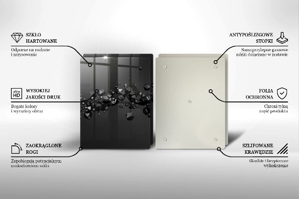 Glas Herdabdeckplatte Abstraktion von 3D-Formen