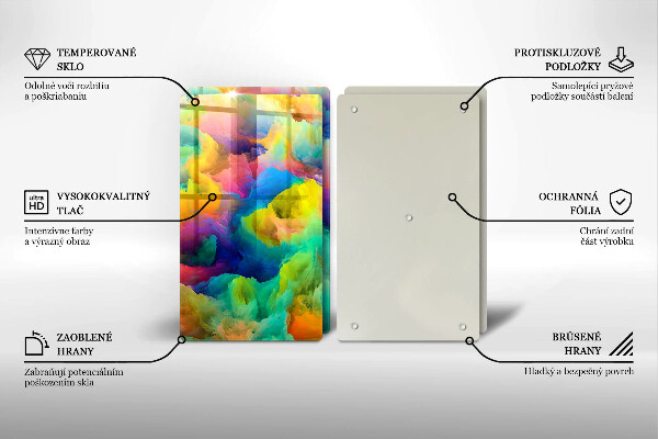 Glas Herdabdeckplatte Bunte Abstraktion