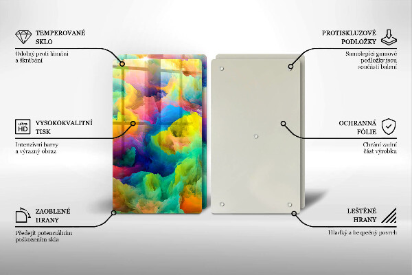 Glas Herdabdeckplatte Bunte Abstraktion