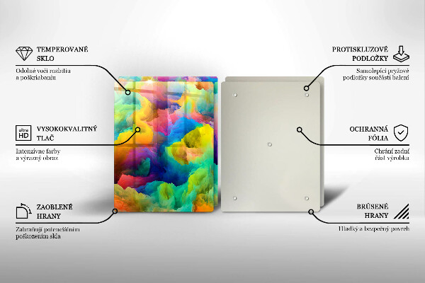 Glas Herdabdeckplatte Bunte Abstraktion