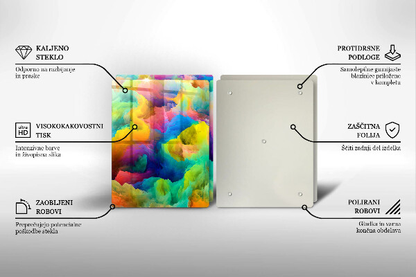 Glas Herdabdeckplatte Bunte Abstraktion