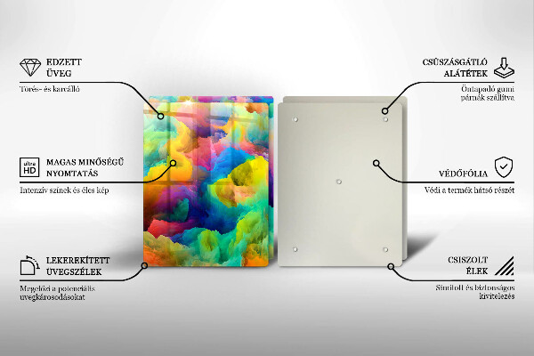 Glas Herdabdeckplatte Bunte Abstraktion