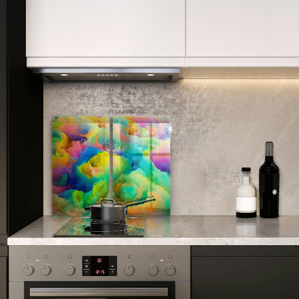 Glas Herdabdeckplatte Bunte Abstraktion