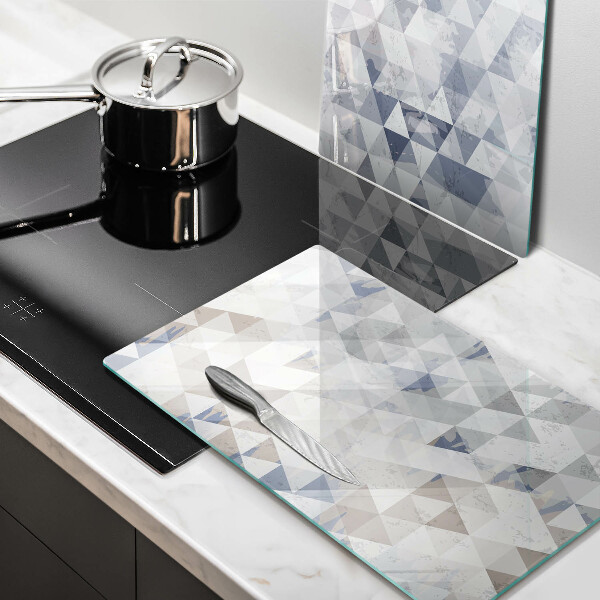 Glas Herdabdeckplatte Dreiecksmuster