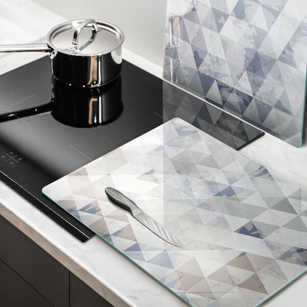 Glas Herdabdeckplatte Dreiecksmuster