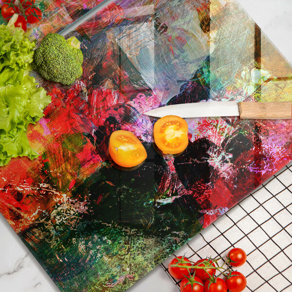 Glas Herdabdeckplatte Abstraktion malen