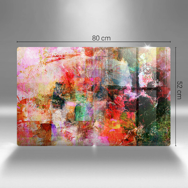 Glas Herdabdeckplatte Abstraktion malen