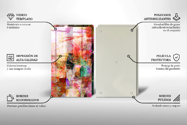 Glas Herdabdeckplatte Abstraktion malen