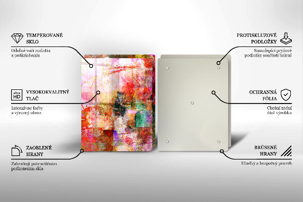 Glas Herdabdeckplatte Abstraktion malen