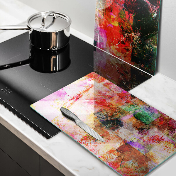 Glas Herdabdeckplatte Abstraktion malen