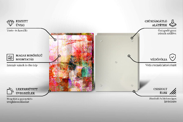 Glas Herdabdeckplatte Abstraktion malen