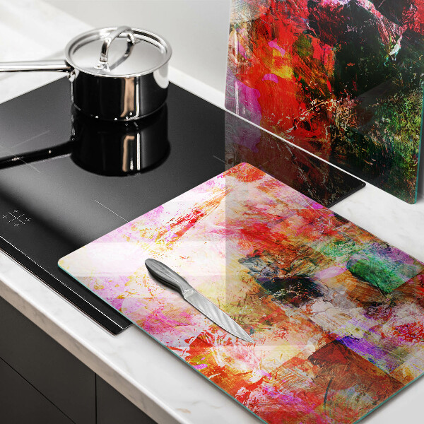 Glas Herdabdeckplatte Abstraktion malen