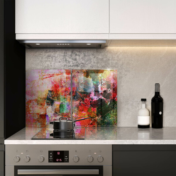 Glas Herdabdeckplatte Abstraktion malen