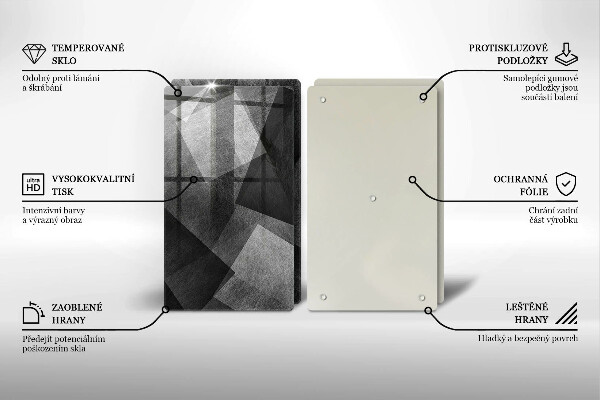Glas Ceranfeldabdeckung Geometrische Abstraktion