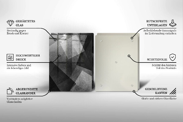 Glas Ceranfeldabdeckung Geometrische Abstraktion