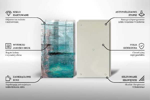 Glas Herdabdeckplatte Malen Sie Abstraktionshintergrund