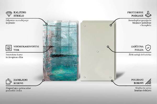 Glas Herdabdeckplatte Malen Sie Abstraktionshintergrund