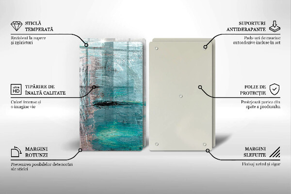 Glas Herdabdeckplatte Malen Sie Abstraktionshintergrund