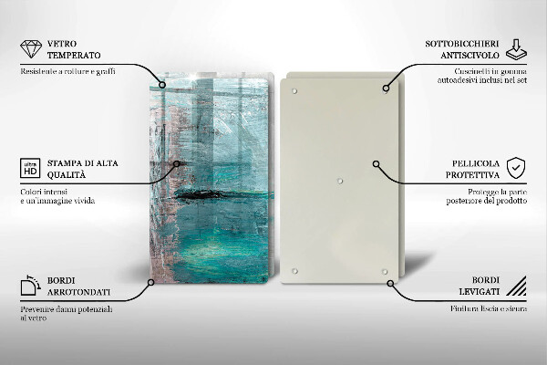 Glas Herdabdeckplatte Malen Sie Abstraktionshintergrund