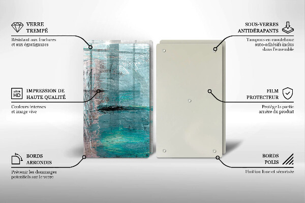 Glas Herdabdeckplatte Malen Sie Abstraktionshintergrund