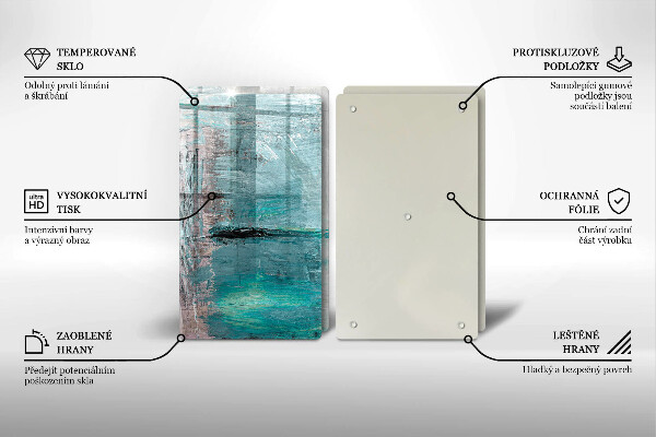 Glas Herdabdeckplatte Malen Sie Abstraktionshintergrund