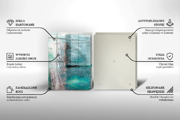 Glas Herdabdeckplatte Malen Sie Abstraktionshintergrund